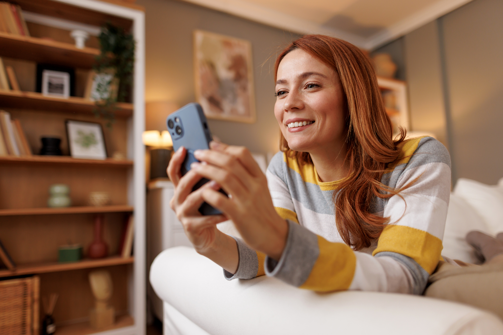 woman using smartphone