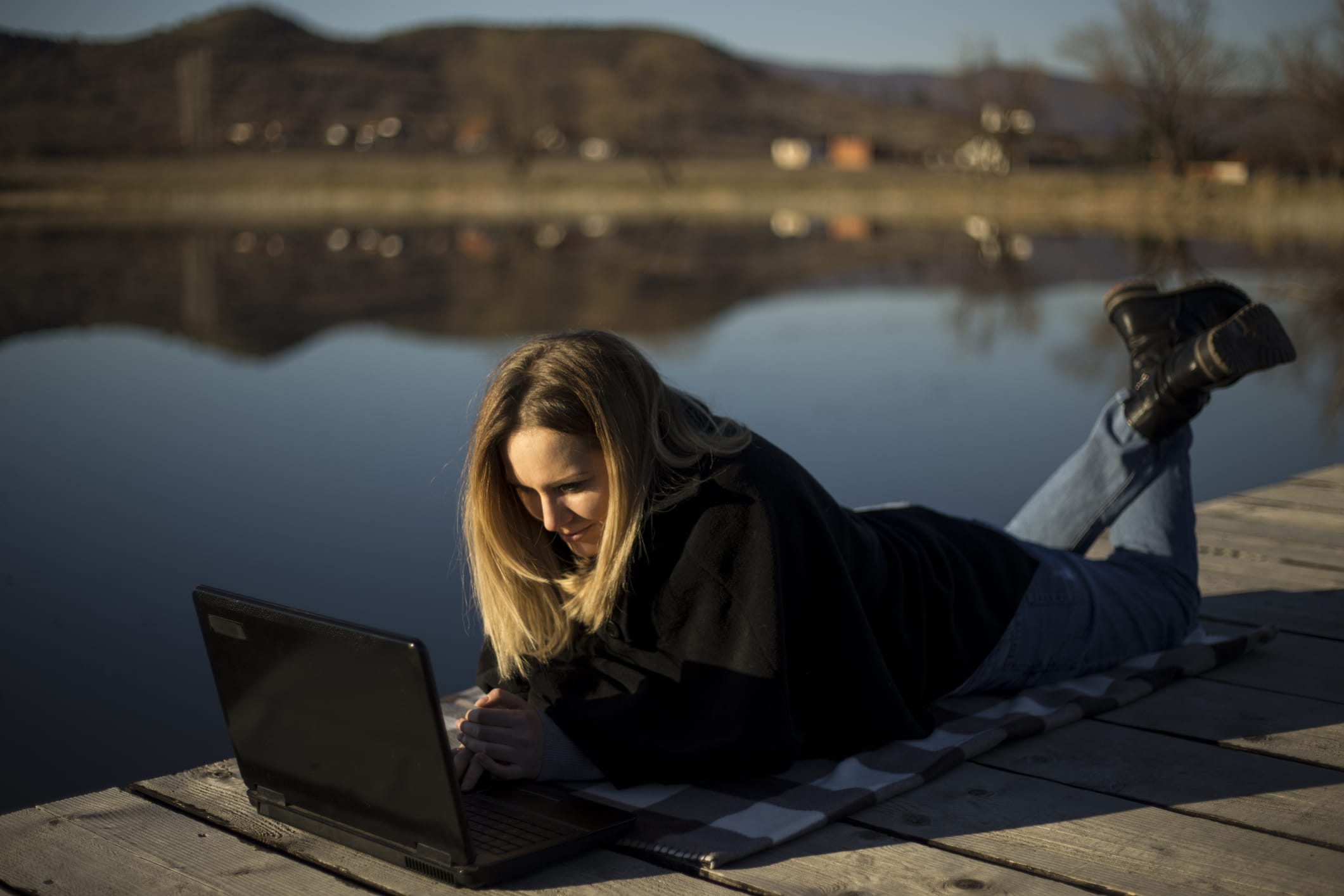 woman using smartphone